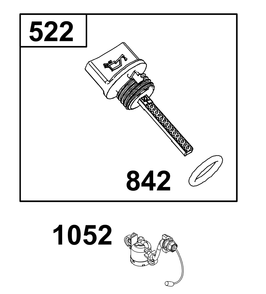 Lubrication Group Diagram and Parts List for 13U132-0003-G1 100000 - 19Z999 Briggs and Stratton Engine